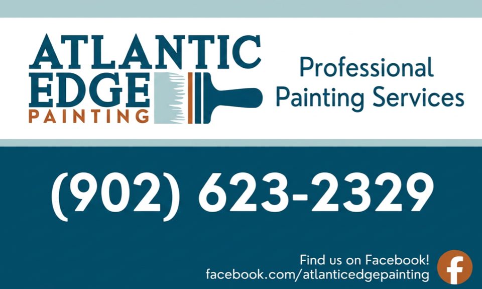 Scroll advertisement for Atlantic Edge Painting